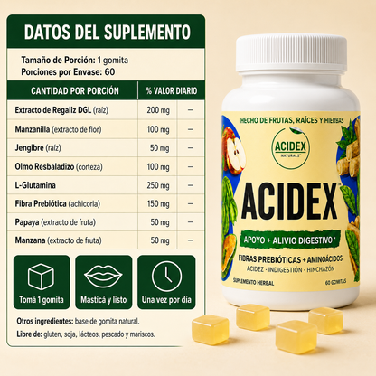 Acidex - Gomitas para la Acidez Estomacal
